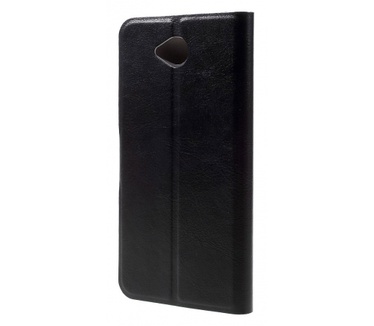 Kees Lederlook Portemonnee Hoesje Microsoft Lumia 650 - Zwart