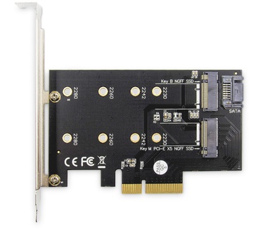 Digitus DS-33170 - 2-Slot M.2 NVMe SSD Expansion Card PCIe 3.0 PCI-E x4