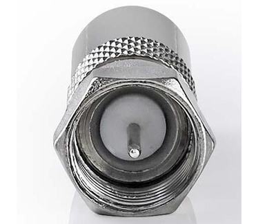 Allteq F-connector IEC verloopstekker Zilver
