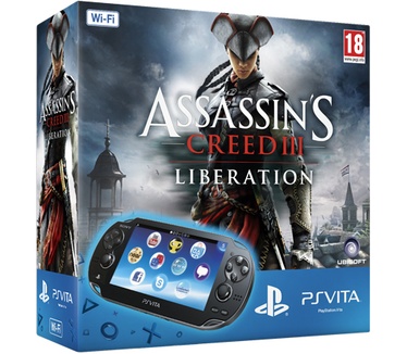 Sony PlayStation Vita WiFi + Assassin's Creed III Liberation (voucher) + 4GB Zwart
