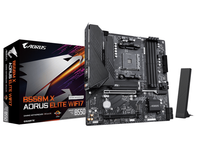 B550M X Aorus Elite Wi-Fi 7. Bron: Gigabyte