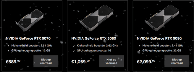 Adviesprijs Nvidia GeForce RTX 5090