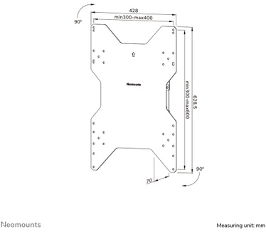 Neomounts Neomounts WL85-515WH16 TV muur beugel 55-75" - roteerbaar