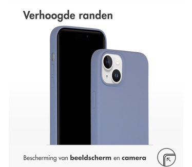 Accezz Liquid Silicone Backcover met MagSafe iPhone 15 Plus - Lavender Grey