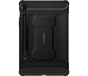 Spigen Rugged Armor Pro Samsung Galaxy Tab S7 Book Case Zwart