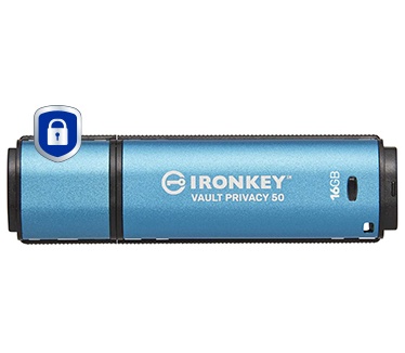 Kingston IronKey Vault Privacy 50 16GB Blauw