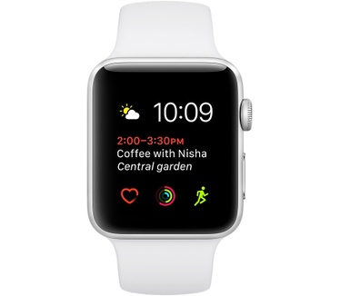 Apple Watch Series 2 (Sportbandje, 42mm) Zilver (Wit)