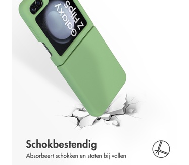 Accezz Liquid Silicone Backcover Samsung Galaxy Z Flip 5 - Groen
