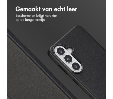 Accezz MagSafe Leather Backcover Samsung Galaxy S26 Plus - Onyx Black