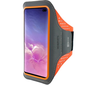 Mobiparts Comfort Fit Sport Armband Samsung Galaxy S10 Plus Neon Orange