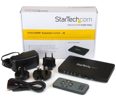 Startech.com 4-poorts HDMI automatische videoswitch met aluminium behuizing en MHL ondersteuning   4K 30 Hz