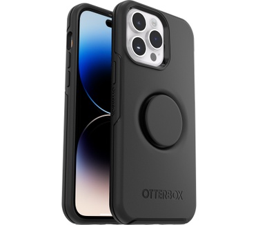 Otterbox OtterBox Otter+Pop Case voor iPhone 14 Pro Max, Schokbestendig, Valbestendig, Beschermhoes met PopSockets PopGrip, 3x getest volgens militaire standaard, Antimicrobieel, Zwart