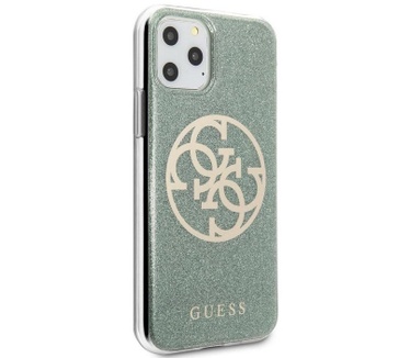 Guess Circle Glitter Hard Cover - iPhone 11 Pro Max (6.5'') - Groen  Groen