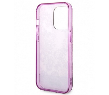 Guess Toile de Jouy Back Case Apple iPhone 14 Pro (6.1") Fuchsia Paars
