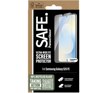 PanzerGlass SAFE. by PanzerGlass® Screen Protector Samsung Galaxy S25 FE 5G | Ultra-Wide Fit w. EasyAligner