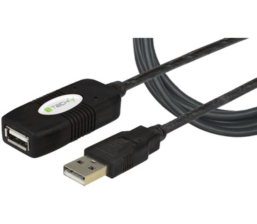 Techly Active Extension Cable USB 2.0 Hi-Speed 10m IUSB-REP10TY Zwart