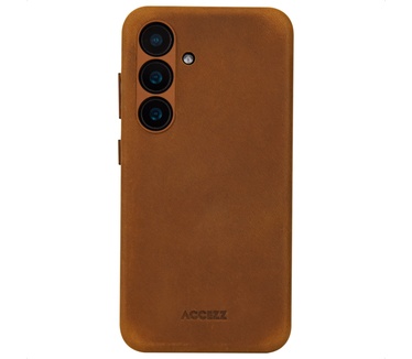 Accezz Vintage Leather Magsafe Backcover Samsung Galaxy S24 / S25 - Tabacco Cognac