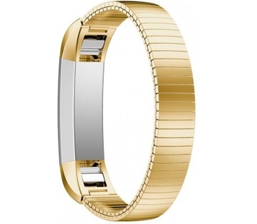 qMust Elastic Chain Metalen Armband voor Fitbit Alta - Gold