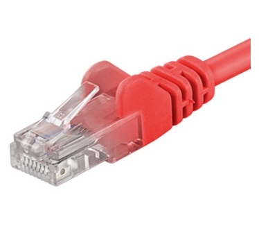PremiumCord Patch kabel UTP Cat5e 1m červená