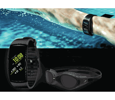 Samsung Gear Fit 2 Pro Large (+ Speedo Pack) Zwart (Zwart)