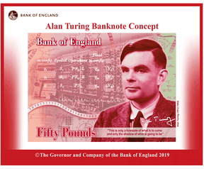 Alan Turing op briefje van vijftig pond