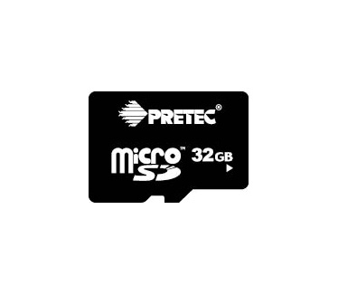 Pretec SD/SDHC/SDXC 32GB microSDHC Card + 2 Adapters