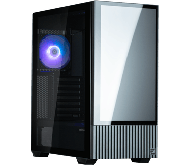 Zalman Z10 DS Black, ATX Mid-Tower PC Case, built-in 15.6 IPS LCD Display, 1x 120mm ARGB fan at rear, 2x 120mm Black fan at front, USB3.1 Type-C port