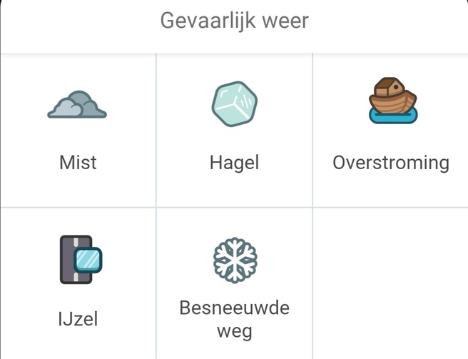 Sneeuw in Waze