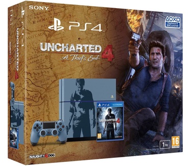 Sony PlayStation 4 1TB Uncharted Limited Edition + Uncharted 4: A Thief's End Grijs