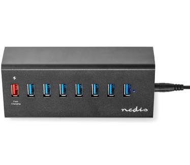 Nedis USB-Hub | 8-Poorts | USB 3.0 met Externe Voeding | QC3.0 Oplaadpoort | 5 Gbps