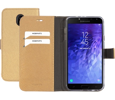 Mobiparts Saffiano Wallet Case Samsung Galaxy J4 (2018) Gold