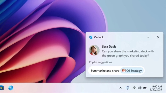 Windows 11 Copilot in notificaties