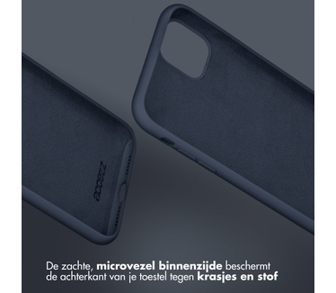 Accezz Liquid Silicone Backcover iPhone 14 Pro Max - Donkerblauw