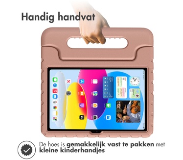Accezz Kidsproof Backcover met handvat iPad 10.9 (2022) - Dusty Pink