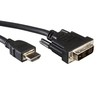 Value monitorkabel DVI (18+1) / HDMI M/M 3,0m Zwart