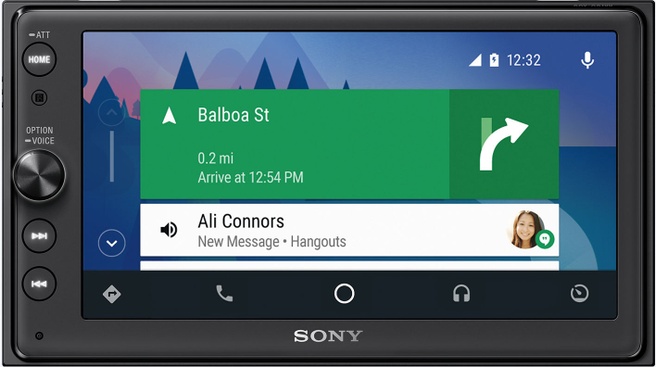 Sony XAV-AX100 16,3 cm (6,4 Zoll) Media Receiver (mit Bluetooth, Apple CarPlay und Android Auto, Navigation, Spotify, 2 DIN Autoradio AppRadio)
