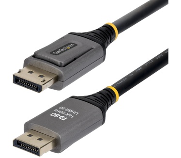 Startech.com 1,5m DisplayPort 2.1 Kabel, VESA Gecertificeerde DP80 DisplayPort Kabel, Ongecomprimeerde 10K/8K 60Hz, 16K 60Hz/8K 240Hz met DSC 1.2a, DP 2.1 Kabel
