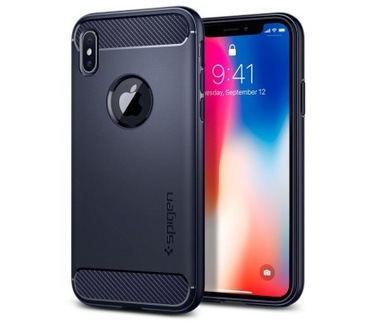 Spigen Apple iPhone X Hoesje Rugged Armor Blauw
