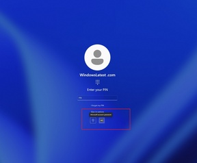 Windows 11 lockscreen wachtwoordknop. Bron: Windows Latest