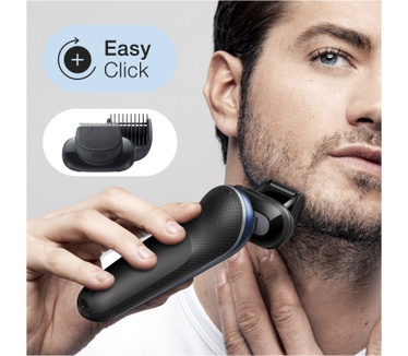 Braun Series 6 60-B1500s Elektrisch Scheerapparaat Met Baardtrimmer, Blauw