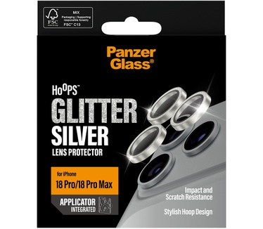 PanzerGlass PanzerGlass® Hoops® Camera Lens Protector Glitter Silver iPhone 2026 Pro | 2026 Pro Max