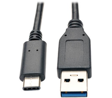 Tripp-Lite USB 3.1 Gen 1 (5 Gbps) Cable, USB Type-C (USB-C) to USB Type-A Zwart
