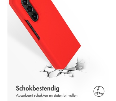 Accezz Liquid Silicone Backcover Samsung Galaxy Z Fold 5 - Rood