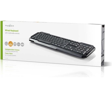 Nedis N KBMU100BKND - Tastatur USB Skandinavisches Layout