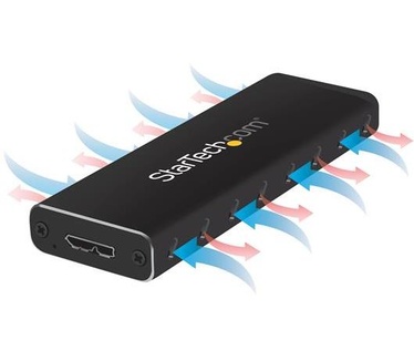 Startech.com External USB 3.0 SATA M.2 SSD Enclosure (SM2NGFFMBU33) Zwart