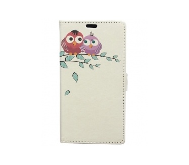 Samsung Galaxy J5 Lovely Birds Leather Stand Hoesje