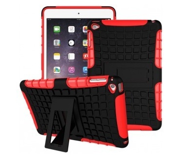 qMust Apple iPad Mini 4 Rugged Hybrid Case - Dual Protection - Red