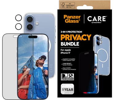PanzerGlass PanzerGlass® | CARE by PanzerGlass® 3-in-1 Flagship Privacy Bundle iPhone 17