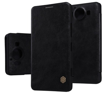 Nillkin Qin PU Leder Book Case voor Microsoft Lumia 950 - Zwart