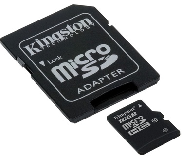 Kingston microSDHC 16GB Class 10 + 2 Adapters